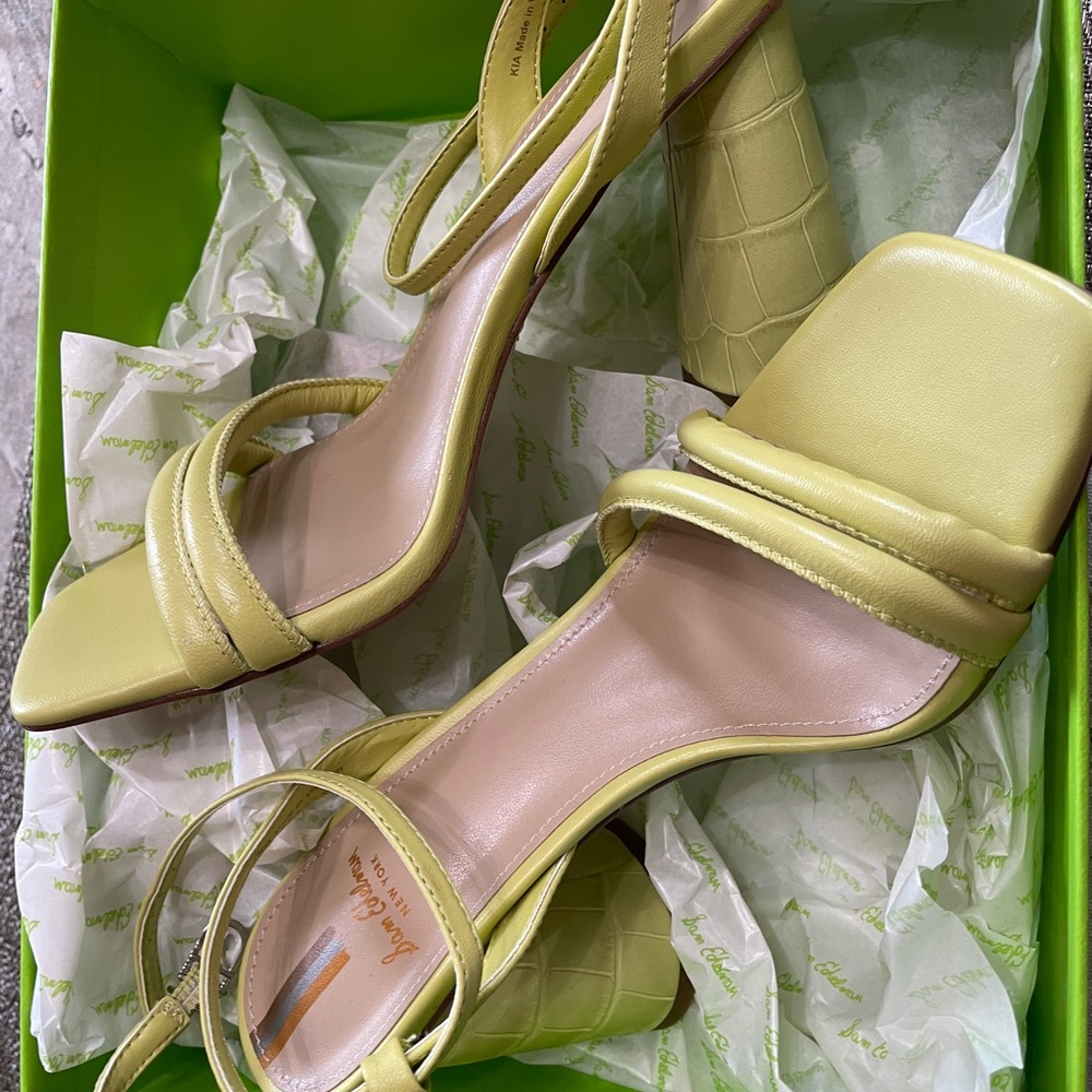 Sam Edelman kia kiwi leather block heel